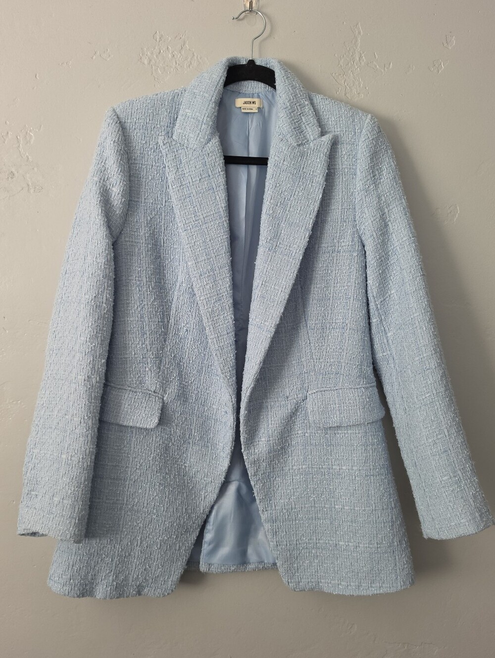 Jason Wu Tweed Lined Long Line Blazer Small